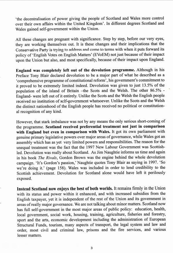 Devolution for England The Campaign for an English Parliament